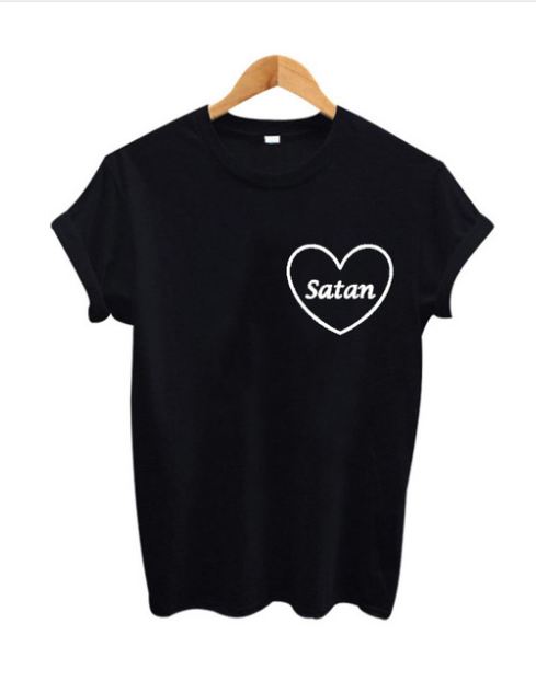 Satan Heart (M) Black Tshirt